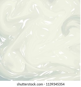 White digital marbling. Elegant marbled vector background. Liquid paint marbling backdrop. Cool color palette mesh background. Pale marbling texture. Marbled abstract surface design