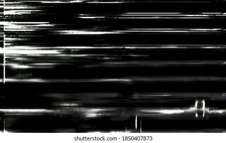 White digital noise on a dark background. Abstract background pixel glitch texture. Vector illustration.