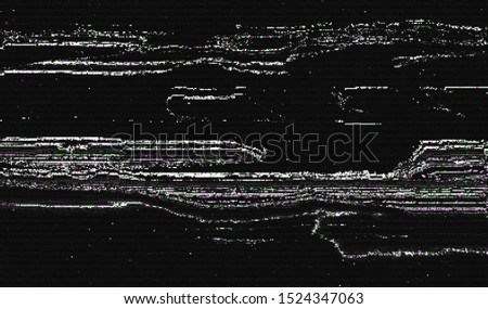 White digital noise on a dark background. Spoiled satellite television broadcast. Erroneous malfunctioning video recording. Vector illustration.