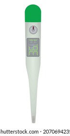 Weißes digitales Thermometer. Vektorgrafik