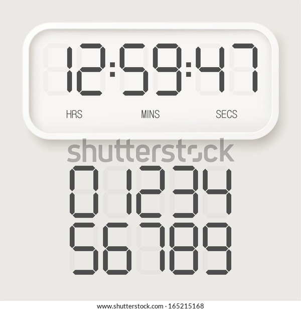 White Digital Watch Stock Vector (Royalty Free) 165215168 | Shutterstock