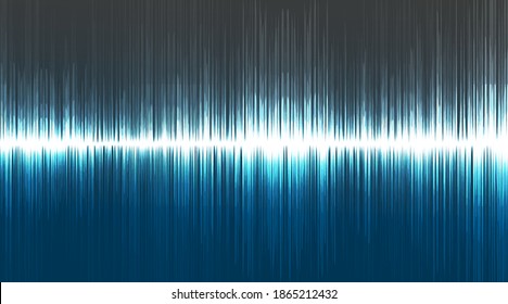 White Digital Wave on Blue Background,technology and earthquake wave diagram concept,design for music studio and science,Vector Illustration.