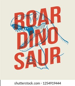 White Dinosaur Graphic