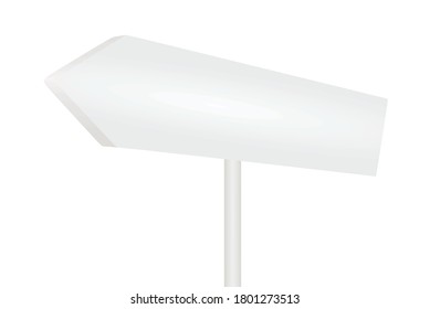 White direction sign. vector illustration