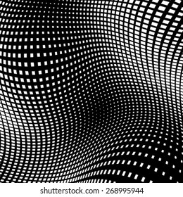 White Distort Halftone Square Background, vector illustration 