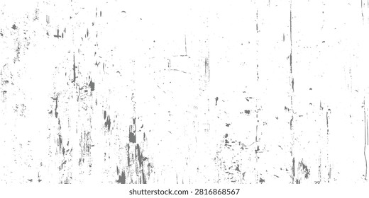 White distressed grunge wall texture with black paint drips, scratched surface, weathered stains, minimalist monochrome, vintage industrial background design vector.	
