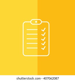 White to do list sign vector illustration. Yellow background