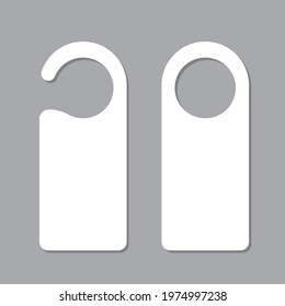 
white do not disturb sign with shadow. Vector illustration