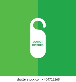 White do not disturb vector sign. Green background