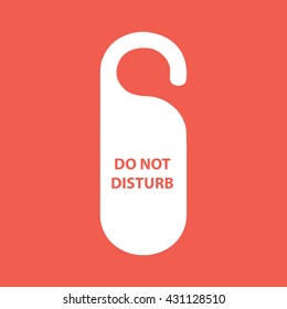 White Do Not Disturb vector sign