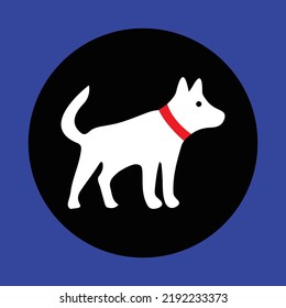 White dog animal logo design  svg