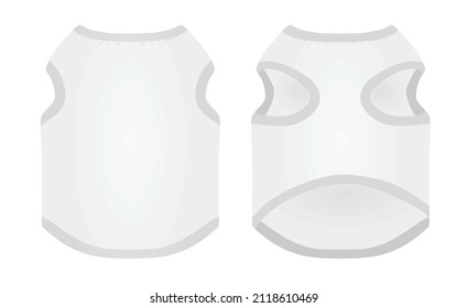 White dog dress. vector illustration