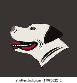 white dog vector smiling nice