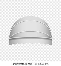 White dome awning mockup. Realistic illustration of white dome awning vector mockup for on transparent background