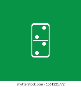 white dominoes card in green baground vector symbol 