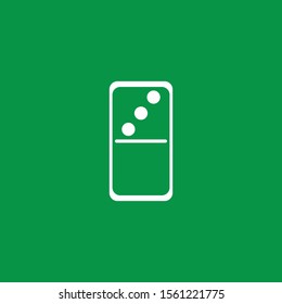 white dominoes card in green baground vector symbol 