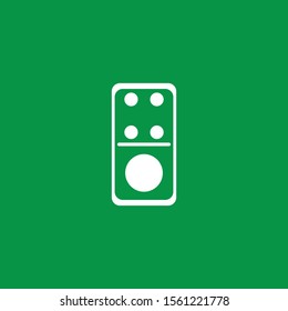 white dominoes card in green baground vector symbol 