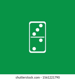 white dominoes card in green baground vector symbol 
