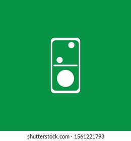 white dominoes card in green baground vector symbol 