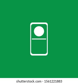 white dominoes card in green baground vector symbol 