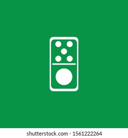 white dominoes card in green baground vector symbol 