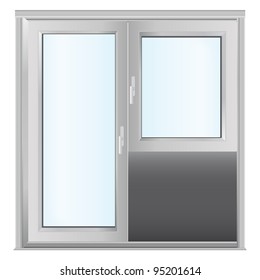White doors with glass panels