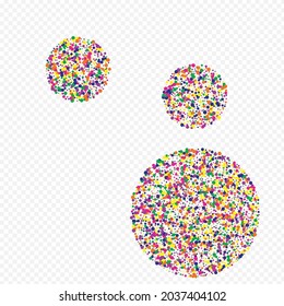 White Dot Fun Transparent Background. Effect Dust Illustration. Top Round Banner. Green Polka Transparent Texture.