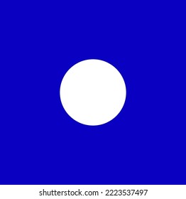 Punto blanco sobre fondo azul. fondo azul de punto aislado.