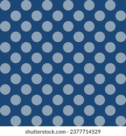 Patrón de puntos blancos con línea oblicua sobre fondo azul marino. Polkadot. Fondo de punto. Patrón sin foco. de fondo, decoración, envoltura de regalo
