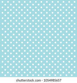 White dot pattern on blue background. Vector.