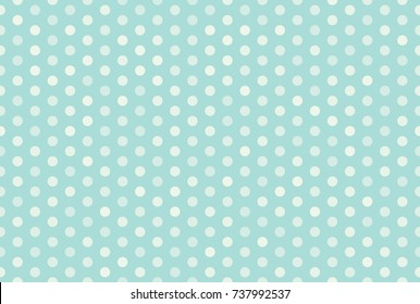 White dot pattern on blue background for design, Dot wallpaper, texture textile or background, Vector