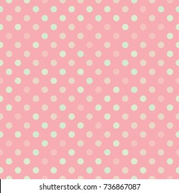 White dot pattern on pink background for design, Dot wallpaper, texture textile or background, Vector