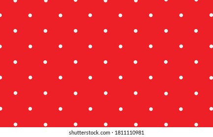 White dot pattern on red background