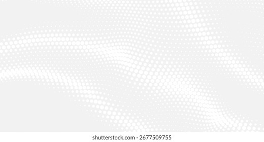 Diseño de textura de línea de luz de onda de punto blanco. concepto digital global abstracto.