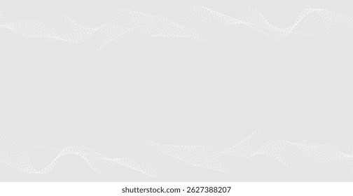 Onda De Punto Blanco Sobre Fondo Gris. Anuncio de Tecnología. Ilustración vectorial. Fondo de pantalla Abstractas de Negocios