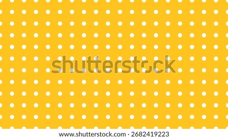 White dot in yellow seamless pattern background. Retro dotted textile texture design	