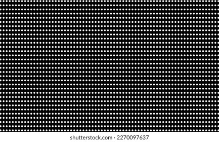 Puntos blancos de fondo negro. Ilustración plana de impresión moderna abstracta de época