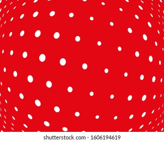 White dots om red background. Surreal pfttern for decoration design. Creative vector concept. Futuristic design backdrop. Abstract artistic backdrop. Graphic pattern.