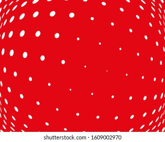White dots om red background. Surreal pfttern for decoration design. Creative vector concept. Futuristic design backdrop. Abstract artistic backdrop. Graphic pattern.