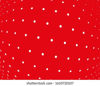 White dots om red background. Surreal pfttern for decoration design. Creative vector concept. Futuristic design backdrop. Abstract artistic backdrop. Graphic pattern.
