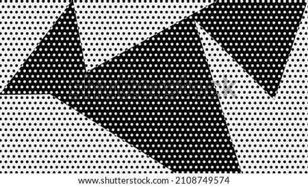 white dots on black shapes black dots on white background peculiar abstract  design 