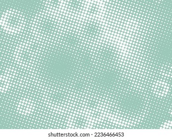 White dots on blue background. Pastel pop art backdrop. Whimsical spotted texture. Polka dots pattern with optical illusion.Vector illustration 