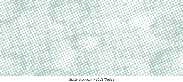 White dots on blue background. Pastel pop art backdrop. Whimsical spotted texture. Polka dots pattern with optical illusion.Raster illustration
