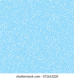 White dots on blue background, seamless pattern for textile cloth industry. Vector illustration