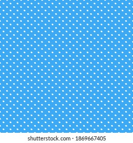 White dots on a blue backgrounds. Abstract seamless mosaic background. Pixels backdrop.