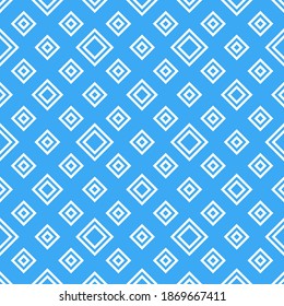 White dots on a blue backgrounds. Abstract seamless mosaic background. Pixels backdrop.