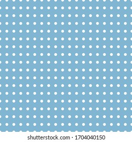 White dots on a blue seamless pattern