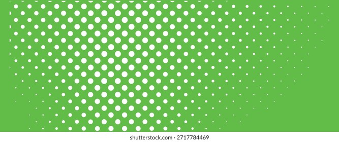 Puntos blancos en círculos abstractos de fondo de semitono verde