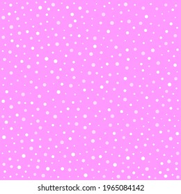 White dots on pink background, seamless pattern vector for fashion, fabric, wallpaper and all prints 