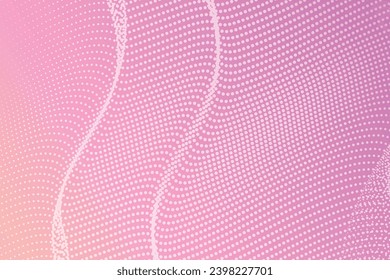 White dots on a pink background. The dots are small and evenly spaced, and they create a polka dot pattern. The pink background is a soft, pastel color, and it complements the white dots well